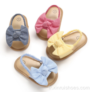 Baby Sandals Chaussures pour tout-petits Summer Bow Slipper